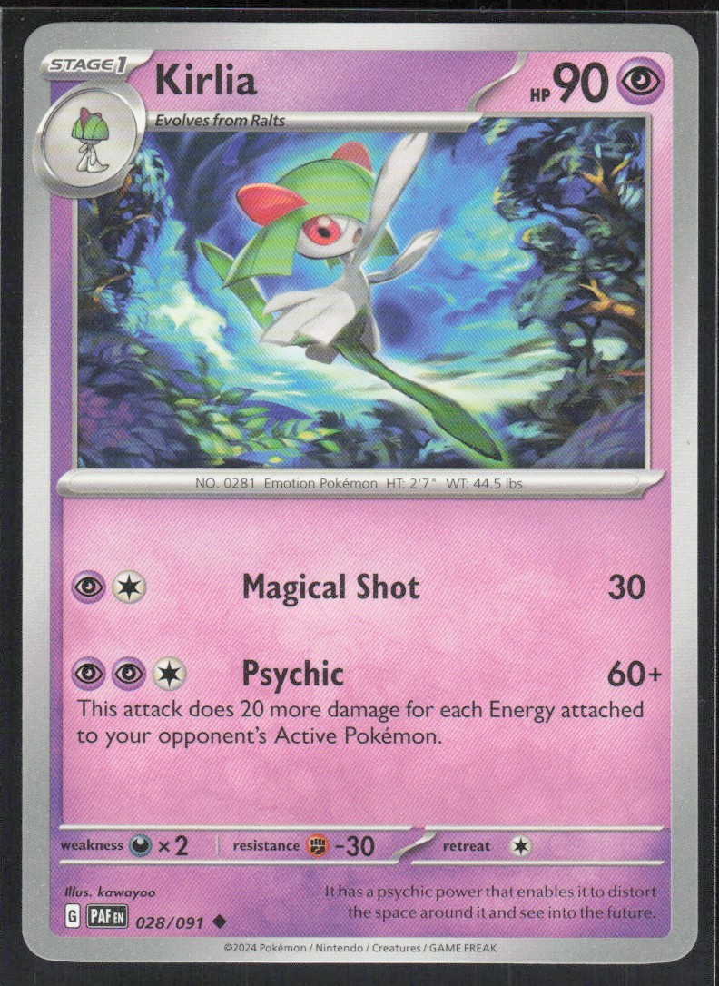 2024 Scarlet & Violet Series - Paldean Fates Kirlia Common #28