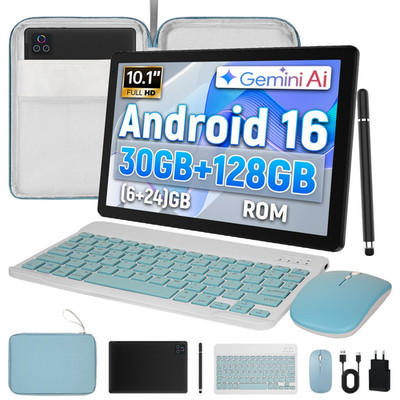10,1 Zoll Octa-Core 30(6+24)GB RAM 128 GB ROM Wi-Fi Android 16 Tablet Gemini Ai