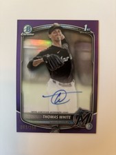 2025 Bowman Chrome 1st Bowman Thomas White Purple Refractor Autograph /250