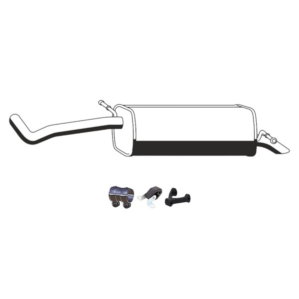 Ernst EndschalldäMpfer + Anbausatz FüR Vw Polo 4 Ibiza 3 Fabia 1 1.4 16V / Fsi-image