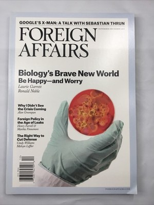 Foreign Affairs Nov Dec 2013 V 92:6 Biology's Brave New World Sebastian Thrun