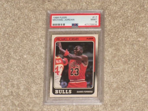 Michael Jordan 1988 Fleer #17 ICONIC CARD 88-89 Chicago Bulls HOF PSA 9 MINT