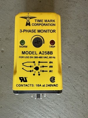 Time Mark Corporation Power Monitor A258B Phase 3 380v-480v AC  ELECTRIC 