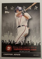 2009 Topps - Toppstown Redemption Code Cards Chipper Jones #TTT21