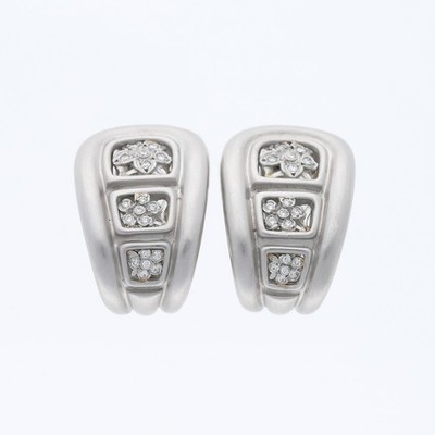 Kieselstein Cord Ohrringe 0,35 ct. Diamanten 950 Platin Deta Top Preis