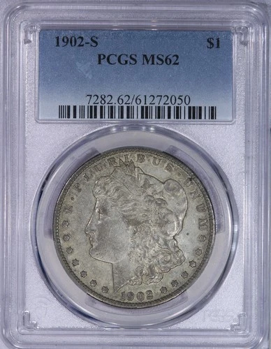 1902-S Morgan Dollar $1 PCGS MS62 - Sweet original coin!