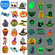 OLIKER 204 PCS Halloween Tattoos for Kids, Individually Small, Multicolor