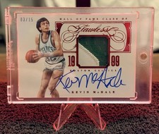 2013-14 Panini Flawless - Hall of Fame Kevin McHale #HOF-KM Ruby /15 (AU, MEM)