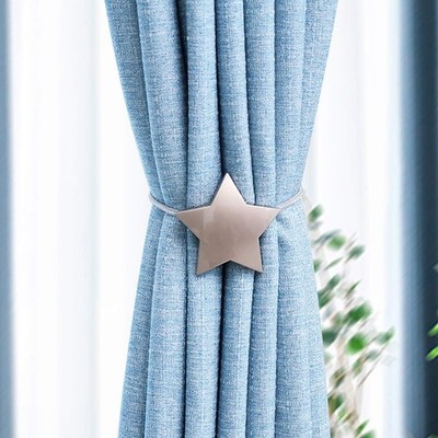 JQWUPUP Magnetic Curtain Tiebacks, Retro Star Drape Rope Tie Backs Holder Buckle