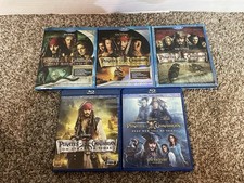 Pirates of the Caribbean 5 Movie Lot Bluray’s Complete Series - FREE SHIPPING !
