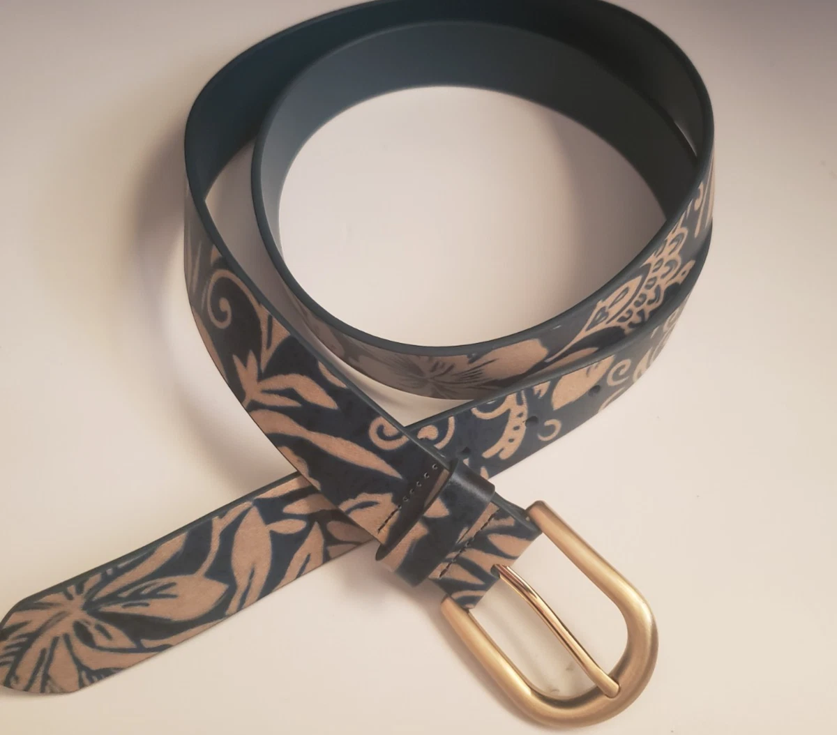 Vintage Barbosa Sz L Black Leather Cowgirl Western Belt Multicolored Crosses Nocona Belt Co. Men main image 4