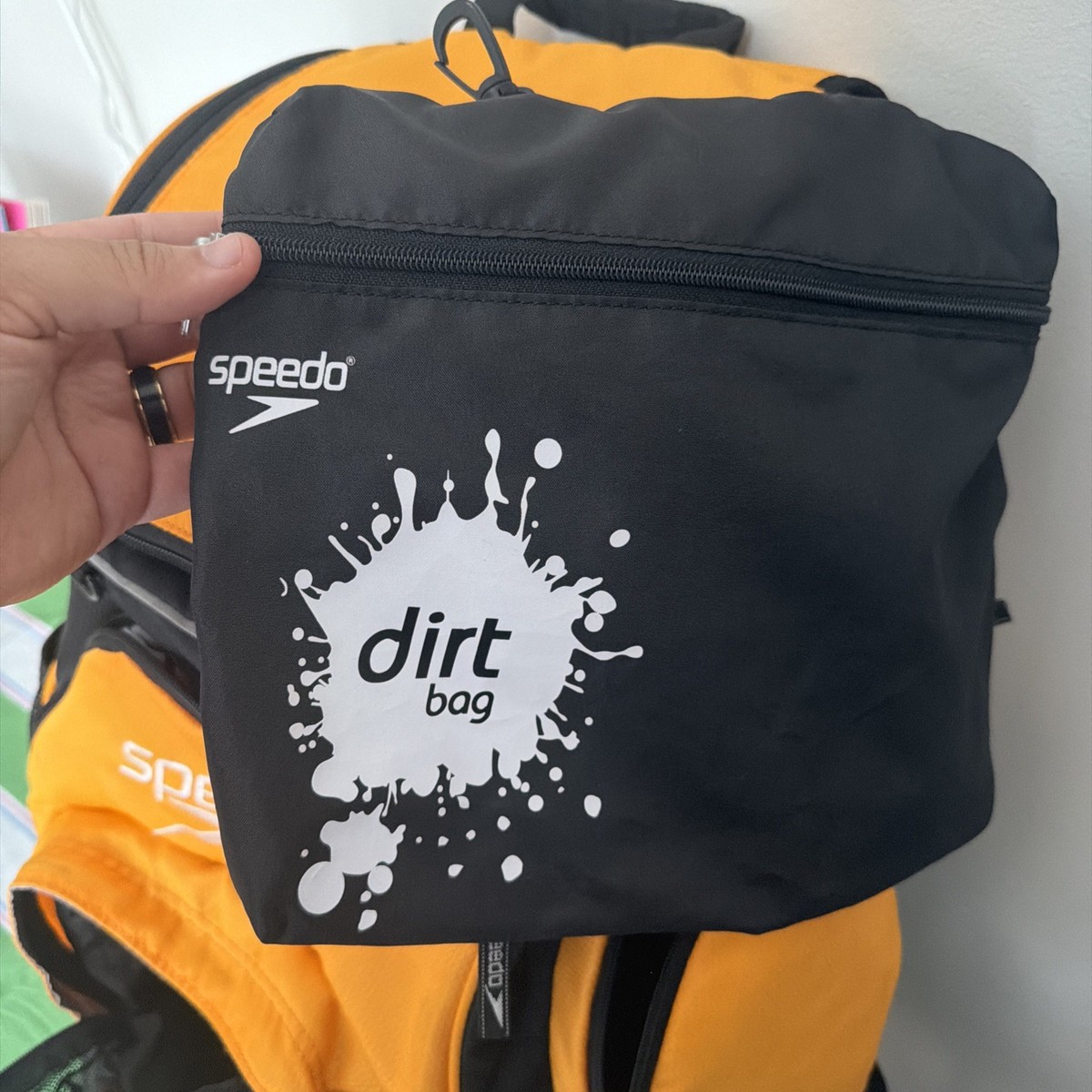 Speedo Teamster 35L Large Swim YELLOW Backpack Wet Bag 