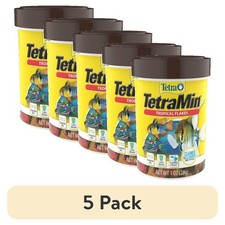  5 pack Min Tropical Flakes Nutritionally Balanced Fish Food, 1 oz.