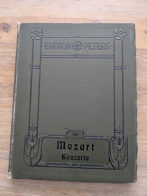 Mozart Konzerte Noten Klavier Antikvität Edition C.F.Peters  Leipzig 1913