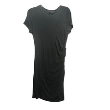 Banana Republic Women's Dark Gray Crew Neck Short Sleeves Shirt Dress Size Large