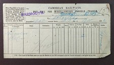 1892 Cambrian Railways Barmouth to Bala Waybill for Parcels Traffic