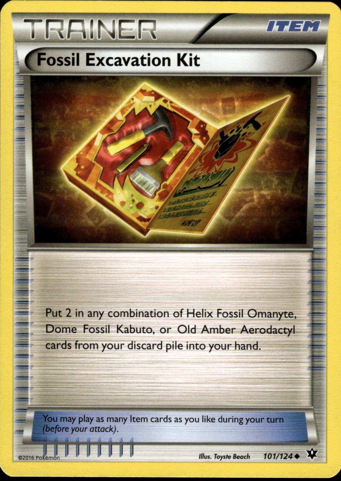 Fossil Excavation Kit 101/124 | XY Fates Collide | Pokemon TCG | ENG | Uncommon