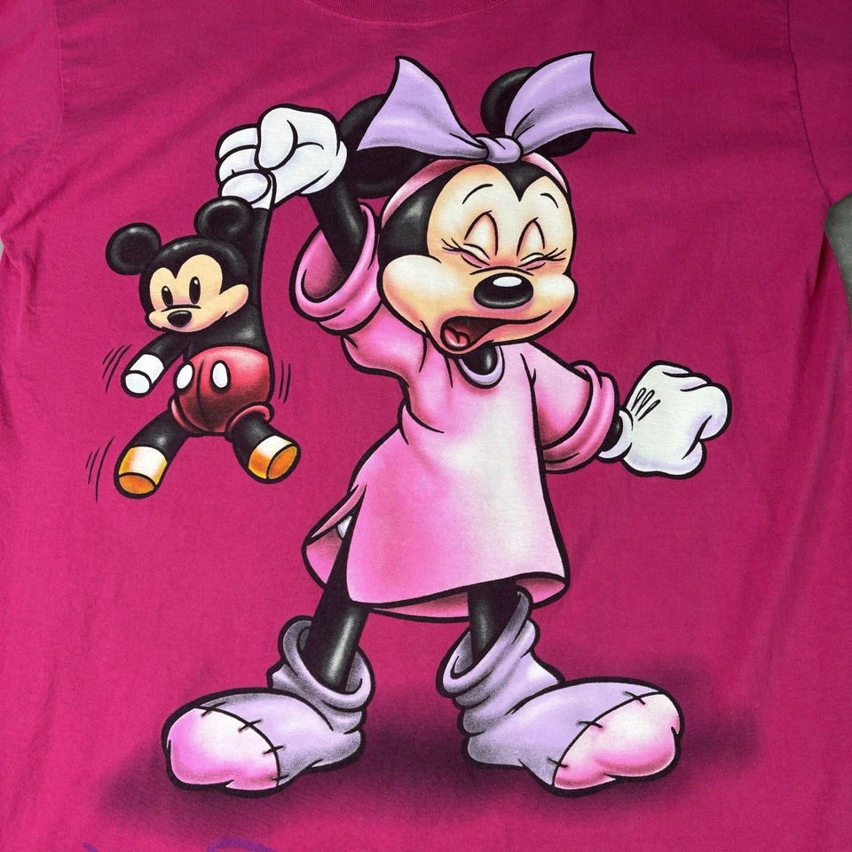 VTG MINNIE MOUSE ONE SIZE FITS OVERSIZED SLEEP T SHIRT 90s DISNEY CHARACTER - Image 4 of 4