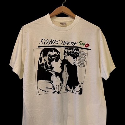 SONIC YOUTH グラフィックTシャツ90年代 Vintage Sonic Youth Goo 90s Band Grunge Concert White Sz XL T