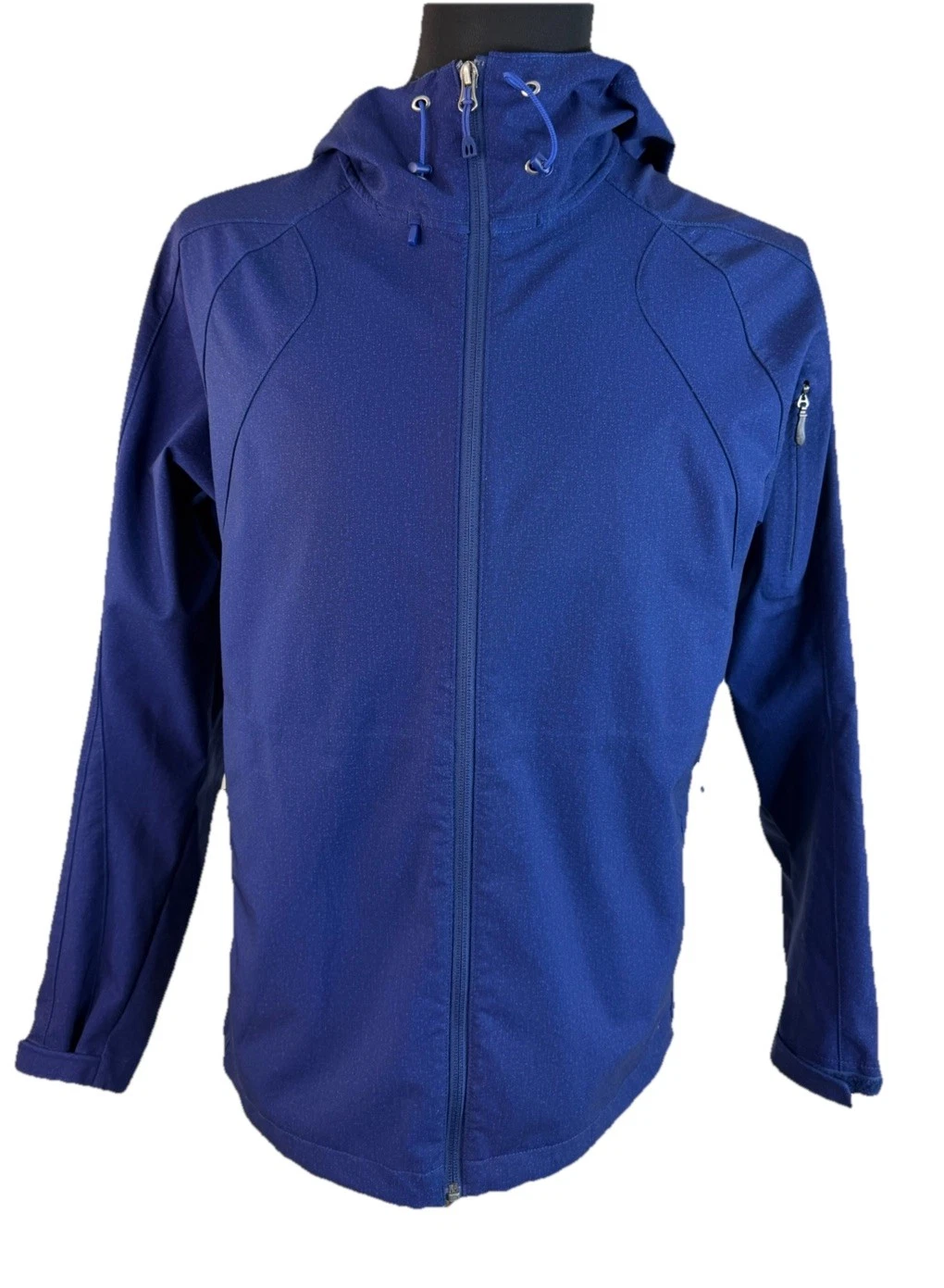 REI McCone Soft-Shell Jacket Mens Medium Speckled Blue Full Zip Hooded