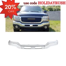 Front Bumper Face Bar For 2003-2006 GMC Sierra 1500 Sierra 3500 Chrome Steel New