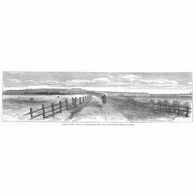 PORTSMOUTH Hilsea Linien von Portsmouth Seite - antiker Druck 1882