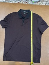 Hugo Boss Men's Burgundy Short Sleeve Polo Shirt XL Slim Fit