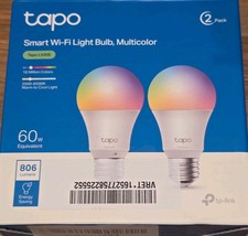 Image of TP-Link Tapo L530E Smart Wi-Fi LED Light Bulb 60W E27 Base, Multicolor, 2-Pack