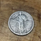 1918-S Silver Standing Liberty Quarter, Fine Condition, Better Date! #A121