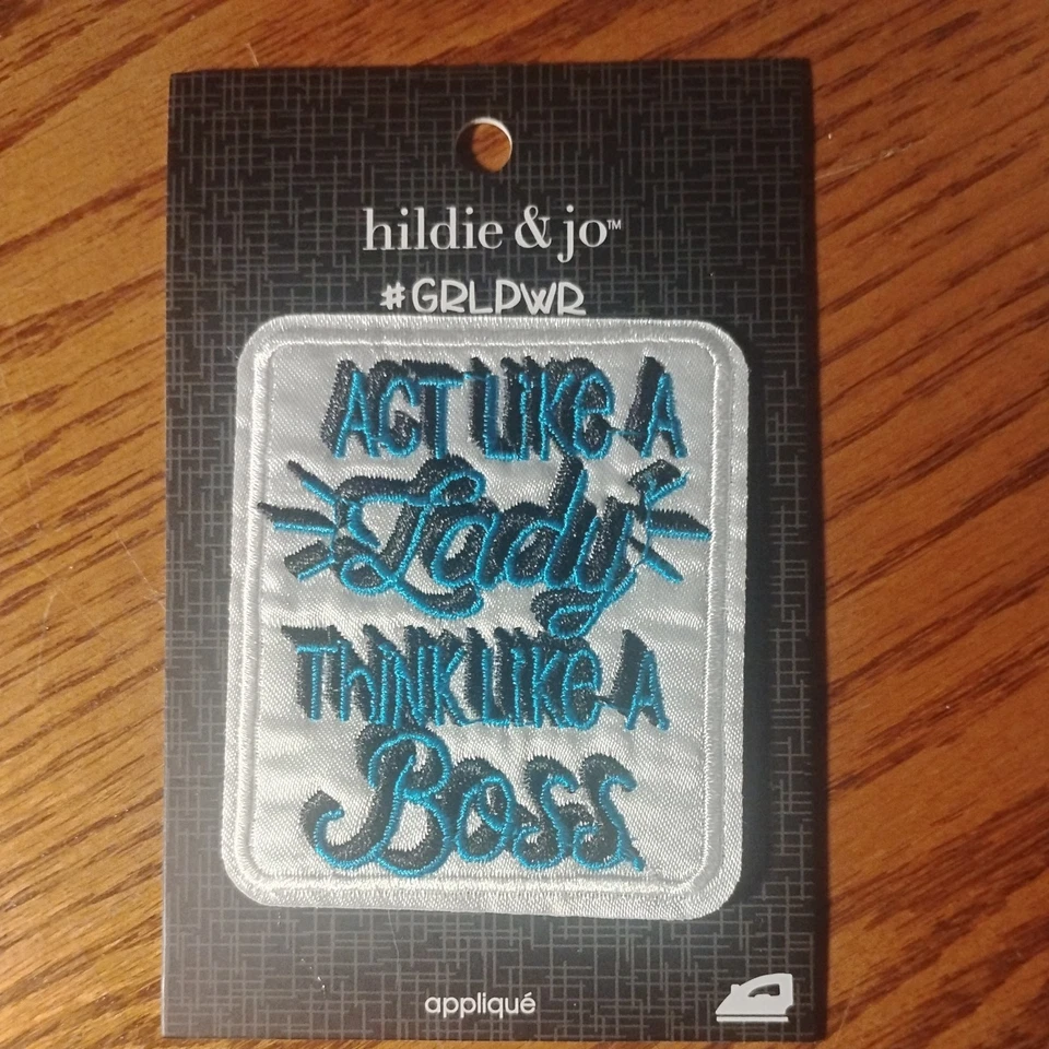 Hildie & Jo Brand GRLPWR Act Like A Lady Think Like A Boss Patch Applique 2x3" - Image 2 of 2