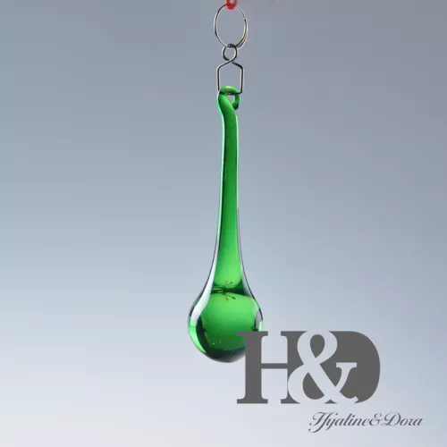 Lámpara colgante de iluminación de prismas de cristal con gota de lluvia colgante de 10 púrpuras - Imagen 4 de 7