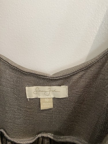 Sean John Women’s Silver Metallic Short Sleeveless Dress Size 10 New With Tags! - Picture 3 of 12
