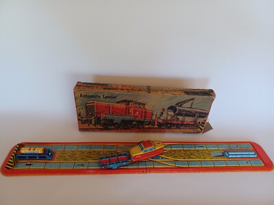 Rare Technofix Automatic Loader Train Clockwork Tin Toy. 