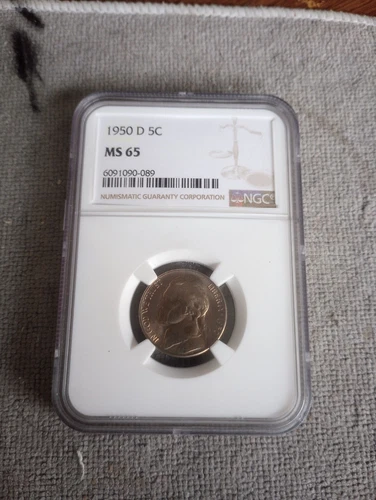 1950-D Jefferson Nickel NGC *Key Date* ROTATED REVERSE MS65