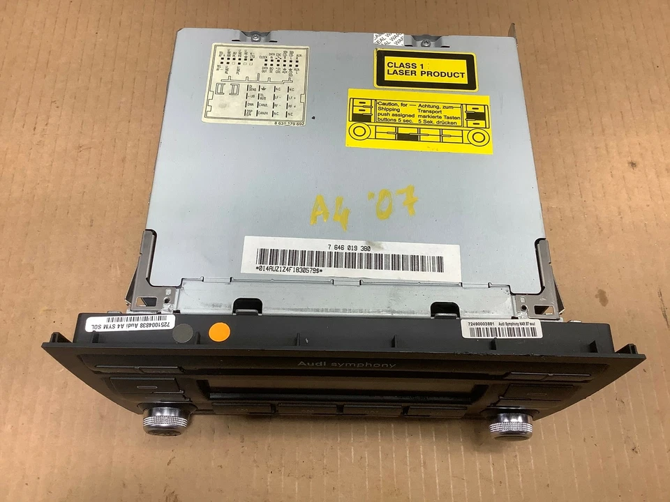 2007 AUDI A4 B7 QUATTRO СЕДАН ПРИБОРНОЙ ПАНЕЛИ ЦЕНТР AM FM CD АУДИО ПЛЕЕР OEM + - Изображение 3 из 4