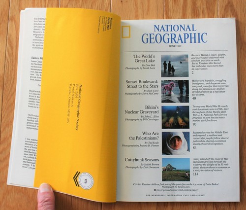 National Geographic June 1992 & Map; Pacific/Indian Oceans; Bikini; Lake Baikal - Picture 5 of 11