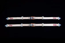 RACERDIRECT NEW PAIR 2"' LATCH & LINK SEAT BELT 2 PT RACING BELT IVORY