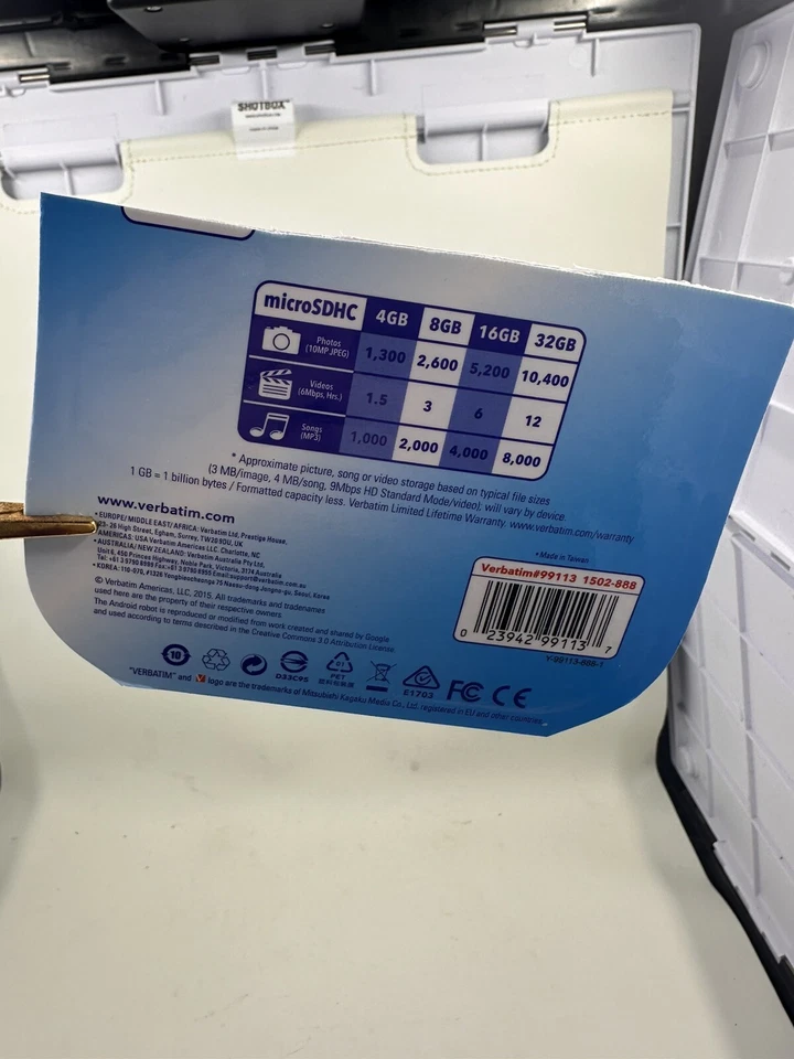 Verbatim 16GB MicroSDHC Card - 97180 - Image 2 of 2