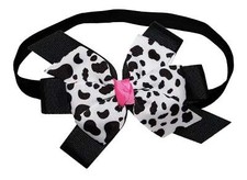 WD2U Baby Girls 4.5" Farm Girl Dairy Holstein Moo Cow Print Hair Bow Headband