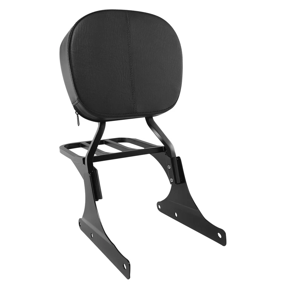 Sissy Bar Backrest Pad Luggage Rack Fit For Harley Heritage Softail 1986-2017 - Image 4 of 4