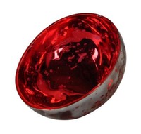 Glas Schwimmschale Rund Rot, D: 7,5 Cm - Schwimmkerzen, Tischdeko,Teelichthalter