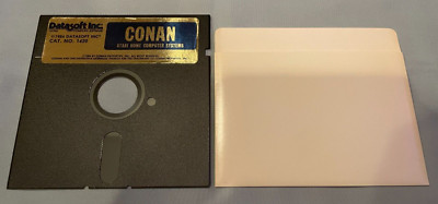 CONAN - 1984 Atari 400/800 Computer DataSoft Video Game 5.25'' Disk - TESTED!
