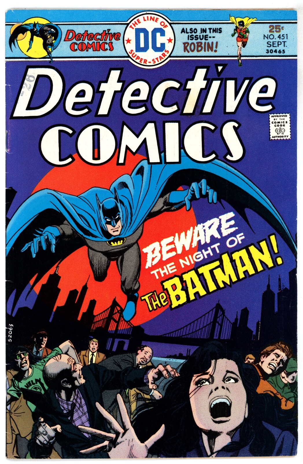 Detective Comics #451 muy fino en estado bastante bueno+ 8,5 Robin historia de respaldo
