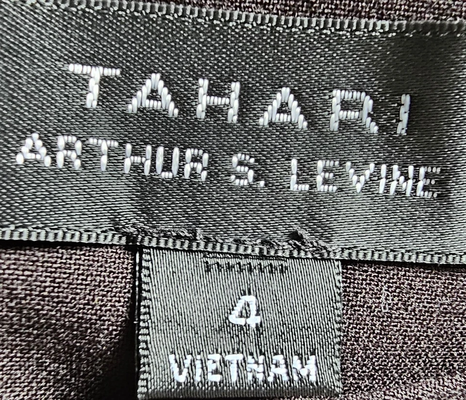 Tahari Womens Dress Size 4 Black - Image 3 of 4