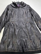 Womens La El Couture Black Long Overcoat Winter Coat L New