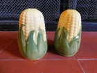 Vintage Shawnee Pottery Corn S & P Shakers USA 3 1/4" Cork Plugs Orig Price Tag