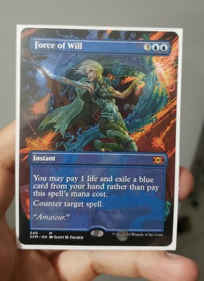 Force Of Will Borderless Box Topper Double Masters Magic Mtg Nm M Non Foil Ebay