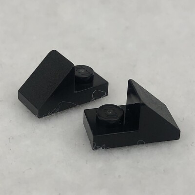LEGO 92946 Slope Black 45 2 x 1 with 2/3 Cutout (x2)