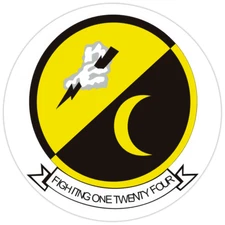 VF-124 Fighting One Twenty Four Bumper Sticker Military Vinyl Soldier Decal 5"
