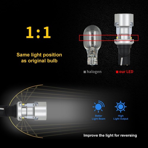 Bright White Canbus Error 921 T15 912 LED Reverse Back Up Light 2400LM Bulb Y - Picture 5 of 12